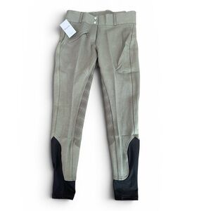 NWT Horze Full Seat Breeches Size 26 Charcoal Gray Silicone Grip Riding Pants